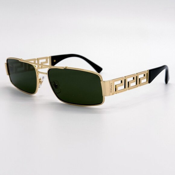 NEW VERSACE SUNGLASSES VE2257 1002/71 GOLD/GREEN UNISEX EYEWEAR VE2257 100271 main image 5
